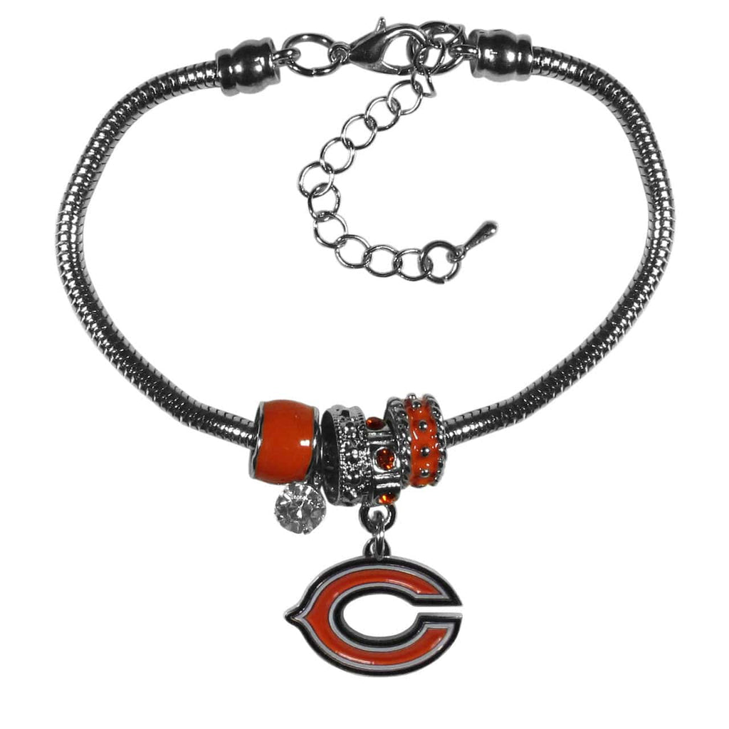 Jewelry Bracelet Euro Bead Chicago Bears Bracelet Euro Bead Style 754603138423