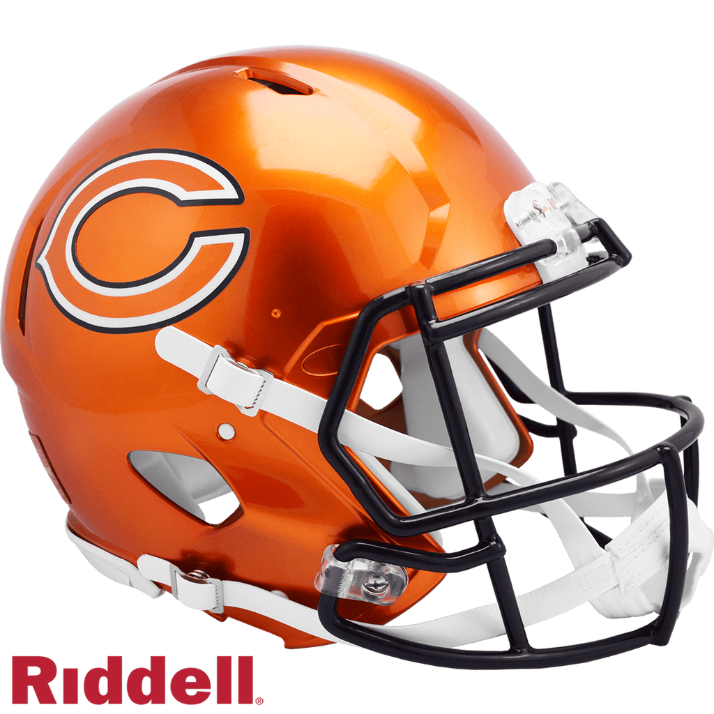 Helmets Full Size Authentic Flash Chicago Bears Helmet Riddell Authentic Full Size Speed Style FLASH Alternate 095855627885