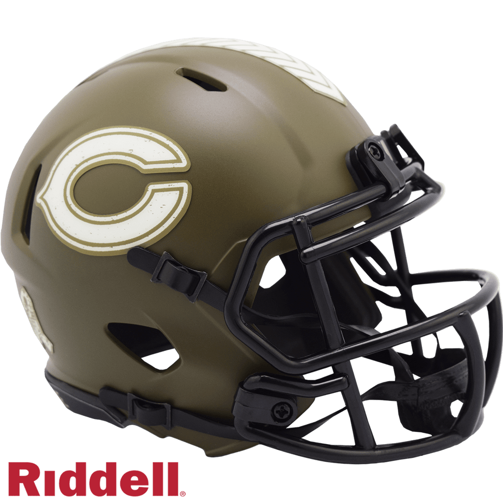 Salute to Service Helmets Chicago Bears Helmet Riddell Replica Mini Speed Style Salute To Service 095855632964