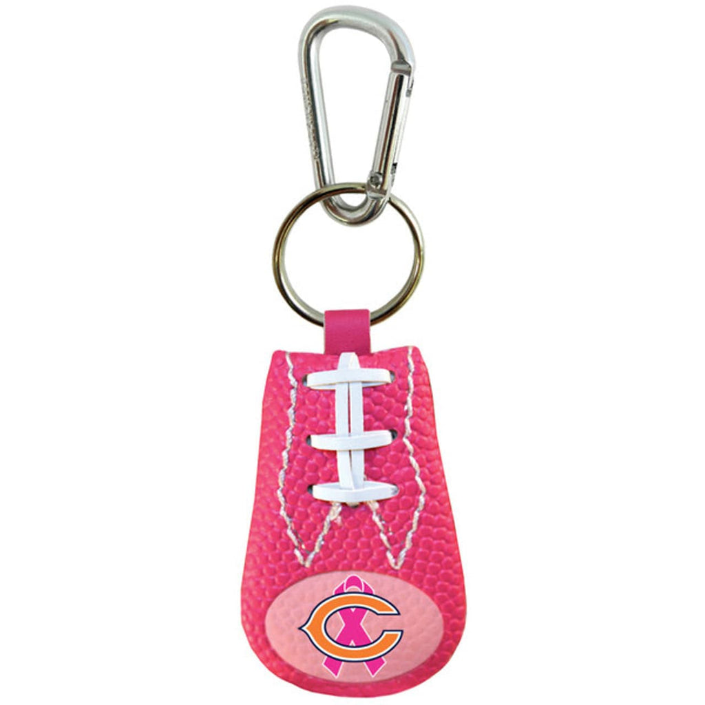 Chicago Bears Chicago Bears Keychain Breast Cancer Awareness Ribbon Pink Football CO 844214032934