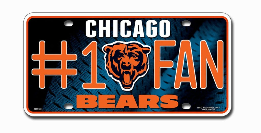 License Plate #1 Fan Chicago Bears License Plate #1 Fan 094746308612