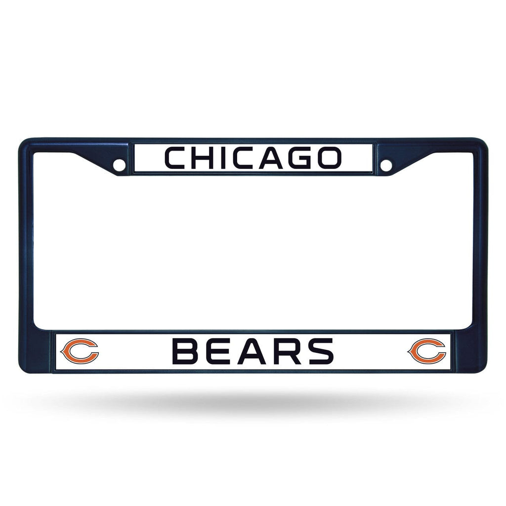 License Frame Metal Chicago Bears License Plate Frame Metal Navy 094746964757