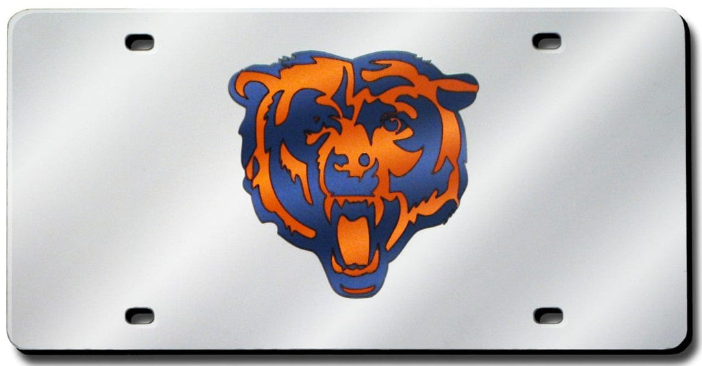 License Plate Laser Cut Chicago Bears License Plate Laser Cut Silver 094746138165