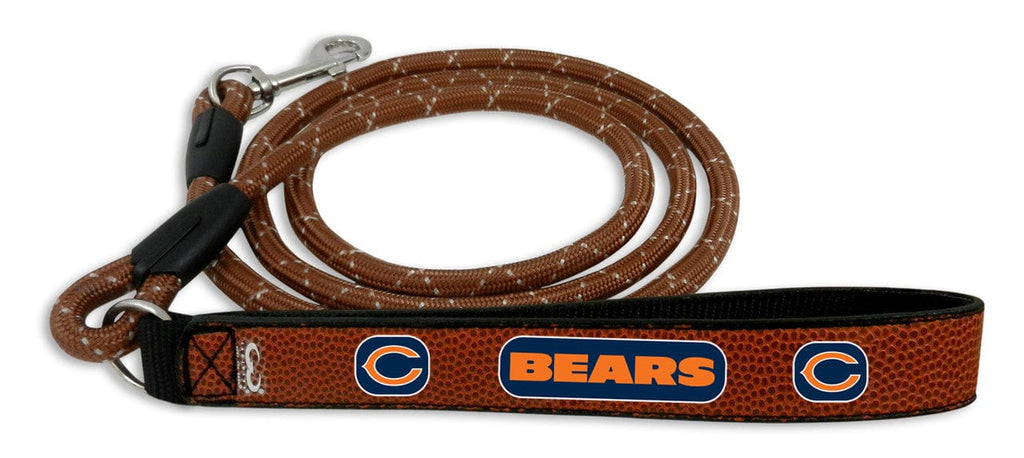 Pet Fan Gear Leash Chicago Bears Pet Leash Football Leather Chain Size Medium 844214060036