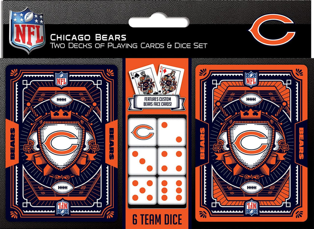 Playing Cards and Dice Set Chicago Bears Playing Cards and Dice Set 705988013614