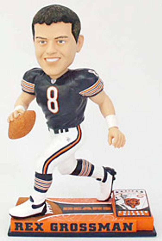 Chicago Bears Chicago Bears Rex Grossman Forever Collectibles On Field Bobblehead CO 681329638497