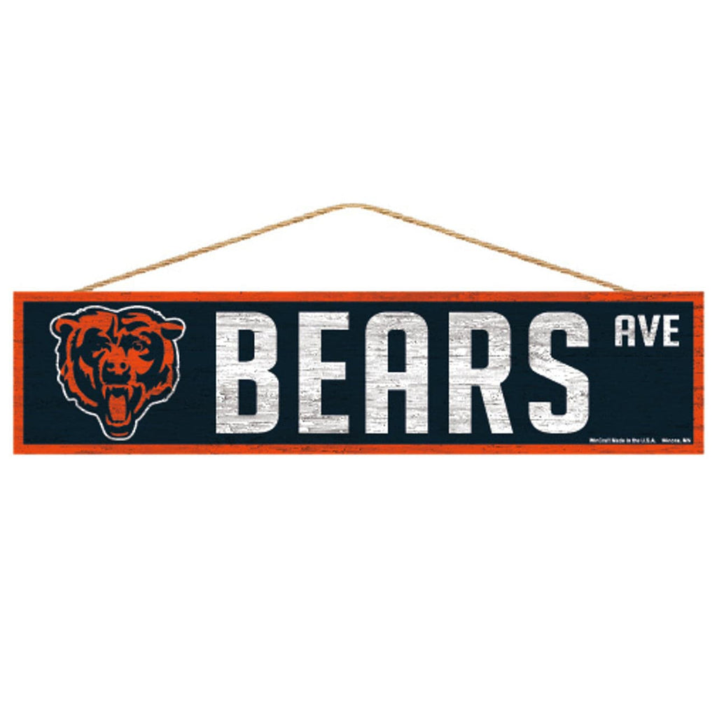 Sign 4x17 Avenue Chicago Bears Sign 4x17 Wood Avenue Design 032085928849