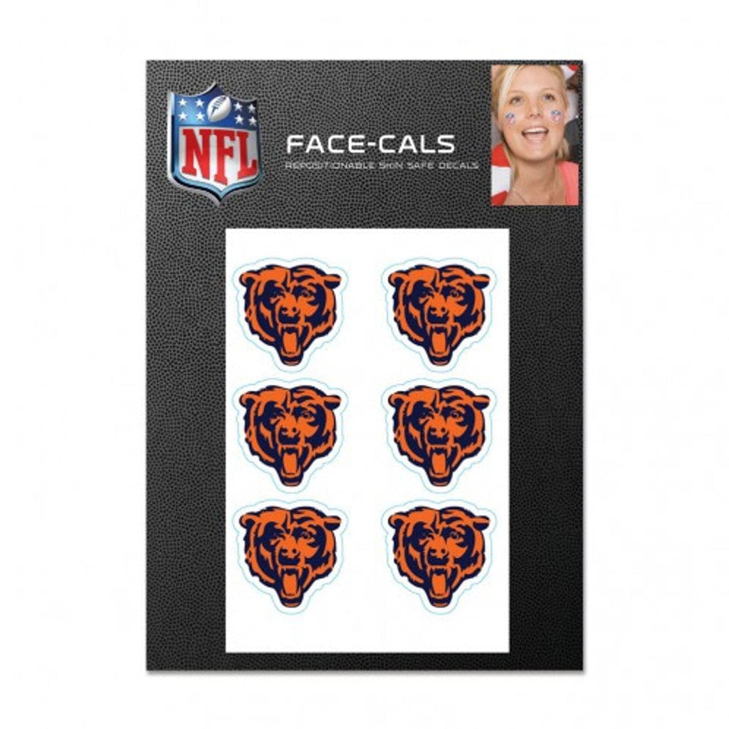 Face Cals Chicago Bears Tattoo Face Cals 614934761205