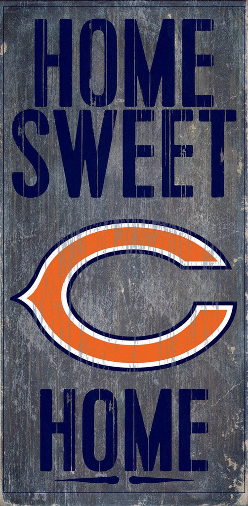 Sign 6x12 Home Sweet Home Chicago Bears Wood Sign - Home Sweet Home 6"x12" 878460048340