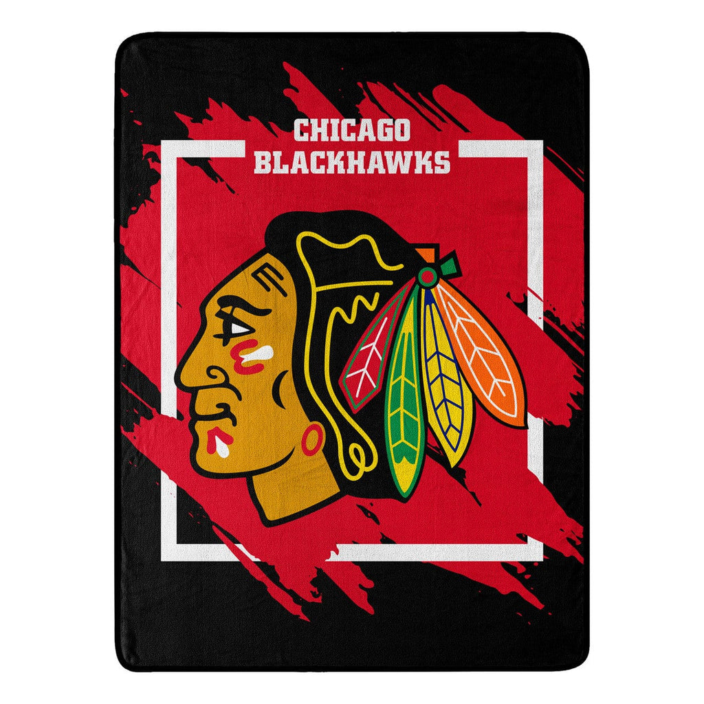 Blankets Chicago Blackhawks Blanket 46x60 Micro Raschel Dimensional Design Rolled Special Order 190604331645