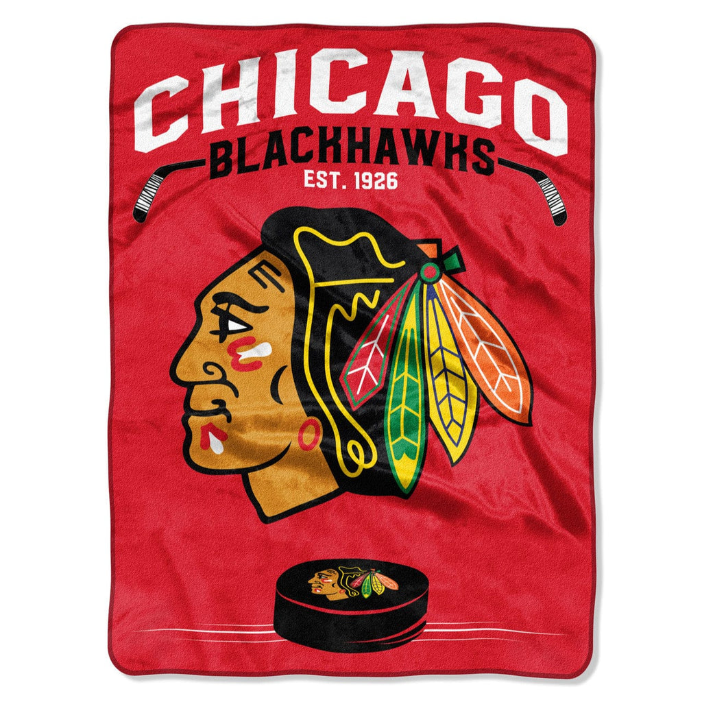 Blankets 60x80 Raschel Chicago Blackhawks Blanket 60x80 Raschel Inspired Design 087918800137