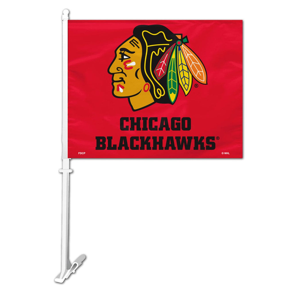 Car Flags Chicago Blackhawks Car Flag - Special Order 023245889148