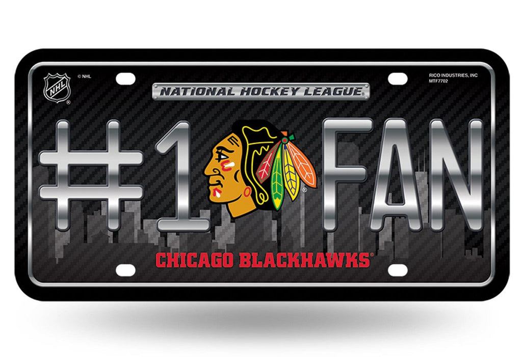 License Plate #1 Fan Chicago Blackhawks License Plate #1 Fan 094746283322
