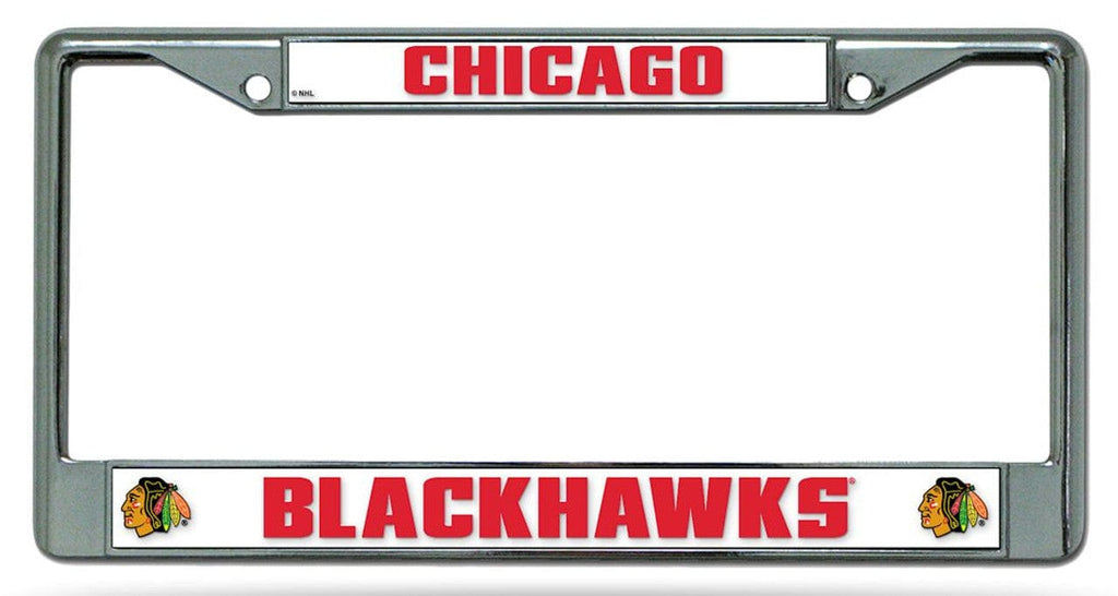 License Frame Chrome Chicago Blackhawks License Plate Frame Chrome 094746012342