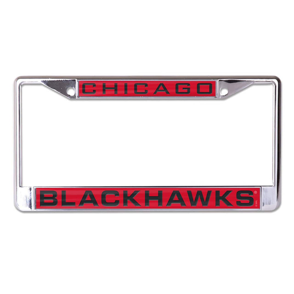 License Frame Inlaid Chicago Blackhawks License Plate Frame - Inlaid - Special Order 032085074416