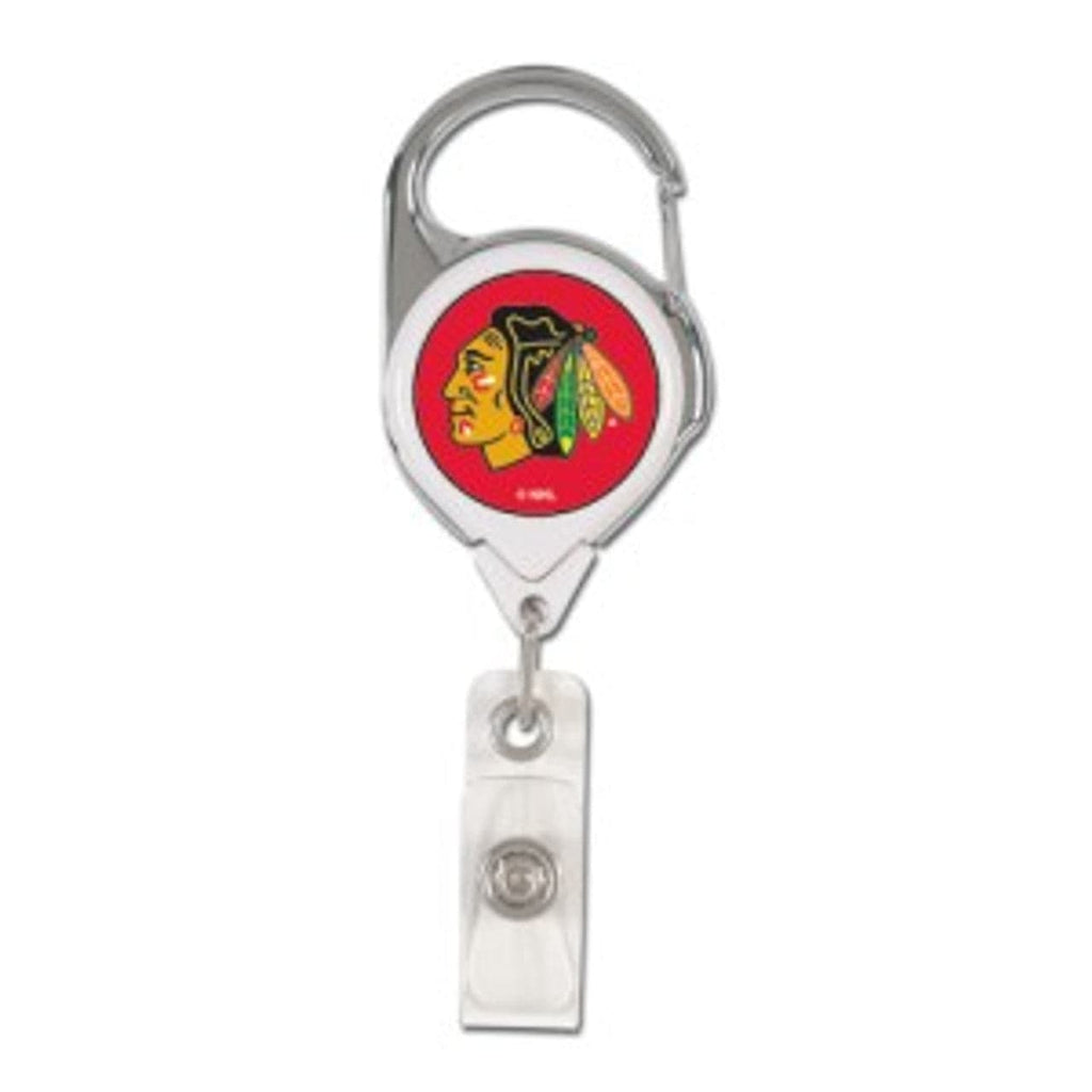 Badge Holders Chicago Blackhawks Retractable Premium Badge Holder 032085474636