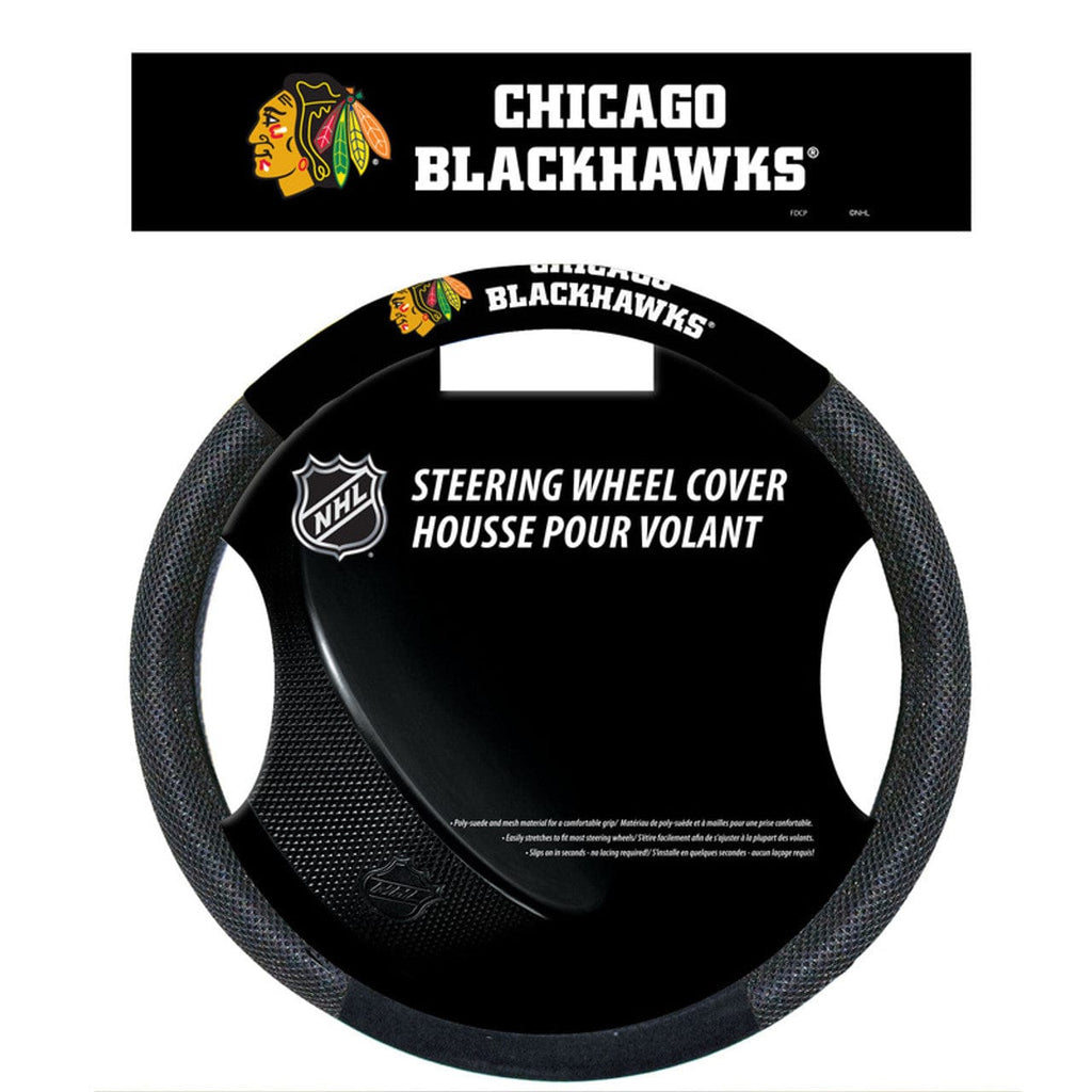 Chicago Blackhawks Chicago Blackhawks Steering Wheel Cover Mesh Style CO 023245885140