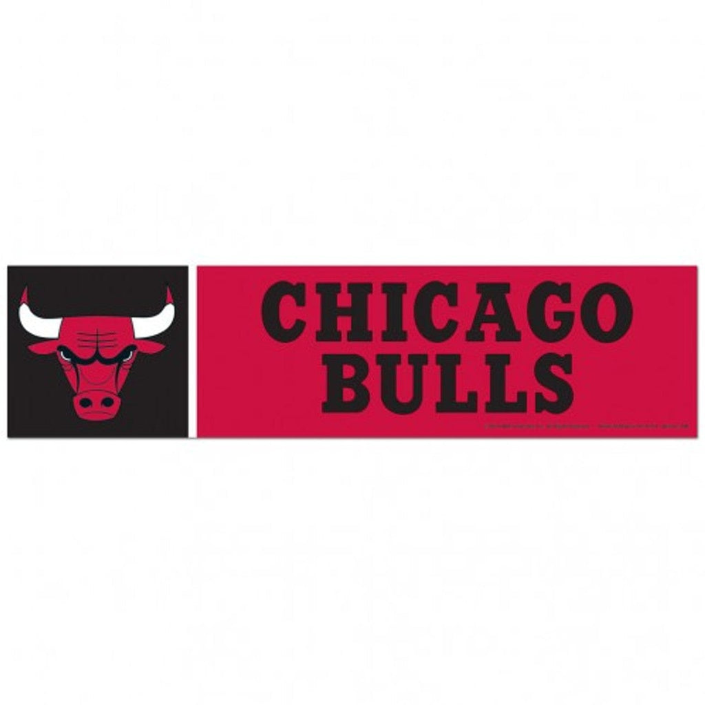 Decal 3x12 Bumper Strip Style Chicago Bulls Bumper Sticker - WinCraft - Special Order 032085133052