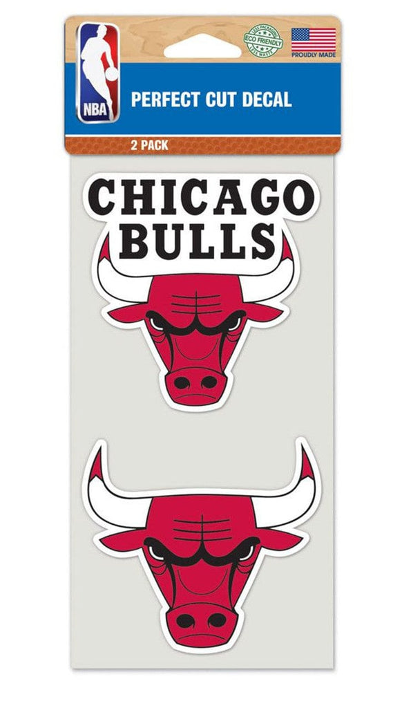 Decal 4x4 Perfect Cut Set of 2 Chicago Bulls Decal 4x4 Die Cut Set of 2 032085483126