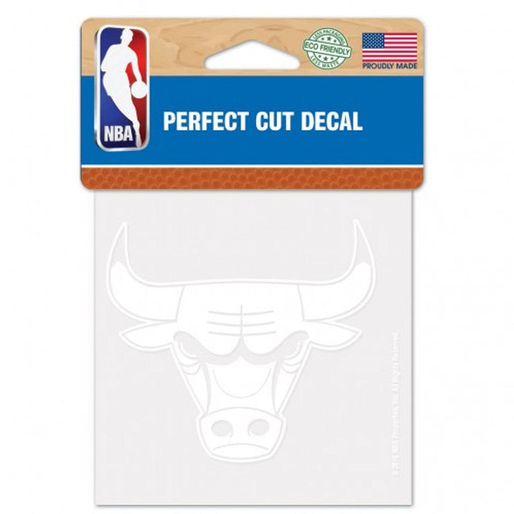 Decal 4x4 Perfect Cut White Chicago Bulls Decal 4x4 Perfect Cut White 032085549273