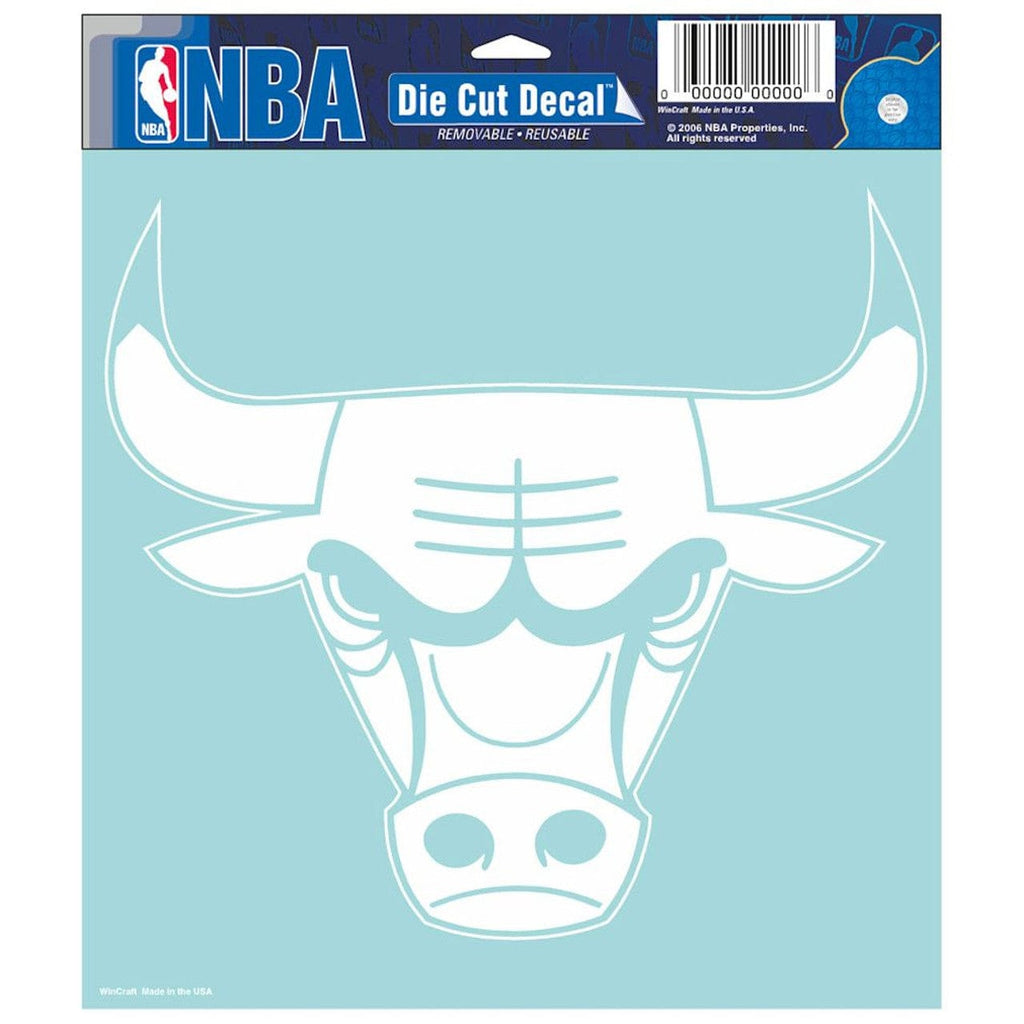 Decal 8x8 Perfect Cut White Chicago Bulls Decal 8x8 Die Cut White 032085297815