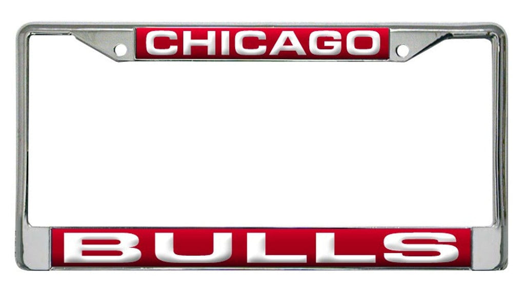 License Frame Chrome Chicago Bulls License Plate Frame Laser Cut Chrome - Special Order 094746403317