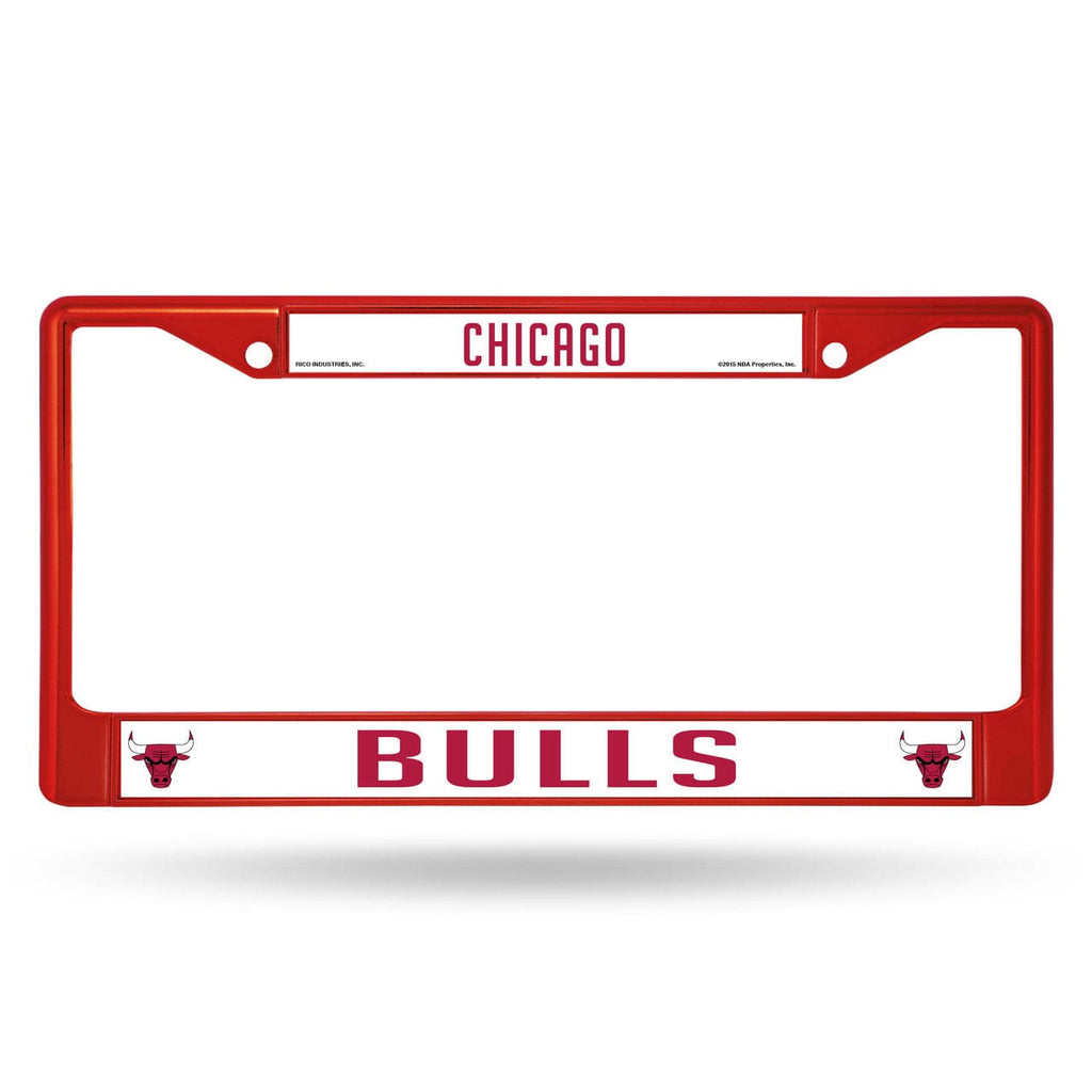 License Frame Metal Chicago Bulls License Plate Frame Metal Red 094746966072