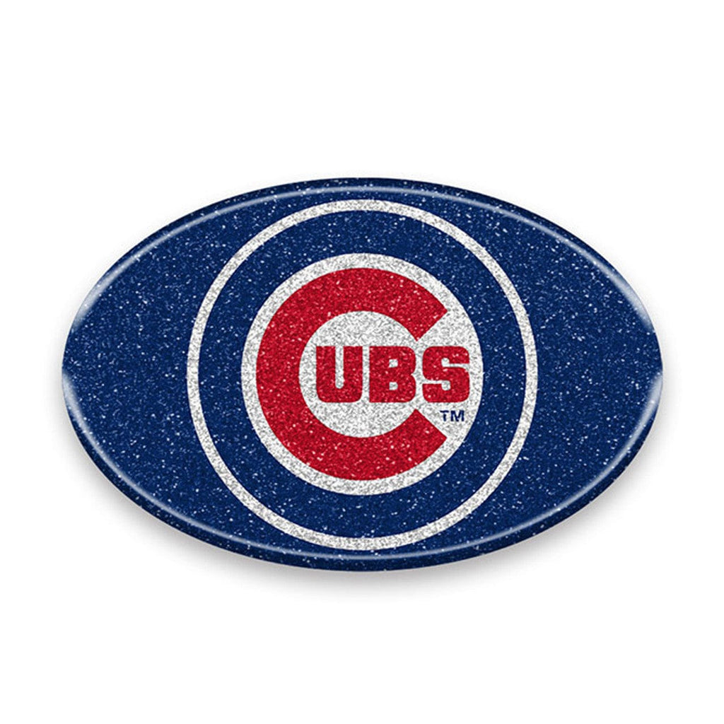 Auto Emblem Bling Chicago Cubs Auto Emblem - Oval Color Bling 681620262063