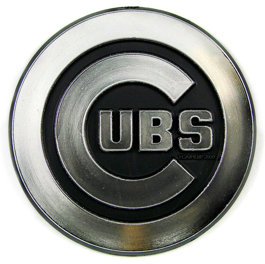 Auto Emblem Chrome Chicago Cubs Auto Emblem - Silver 681620530667