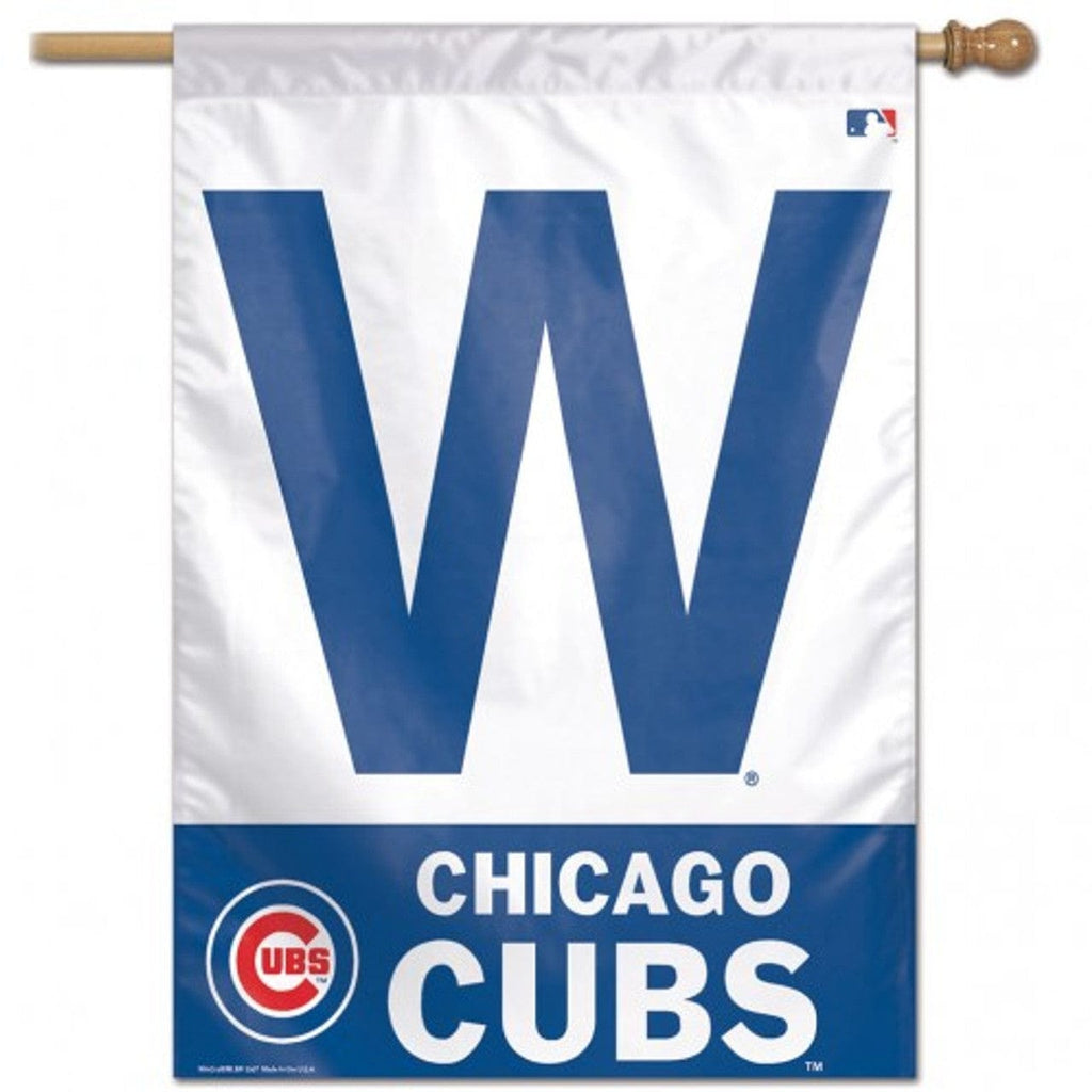 Banner 28x40 Chicago Cubs Banner 28x40 Vertical W Design 032085396440