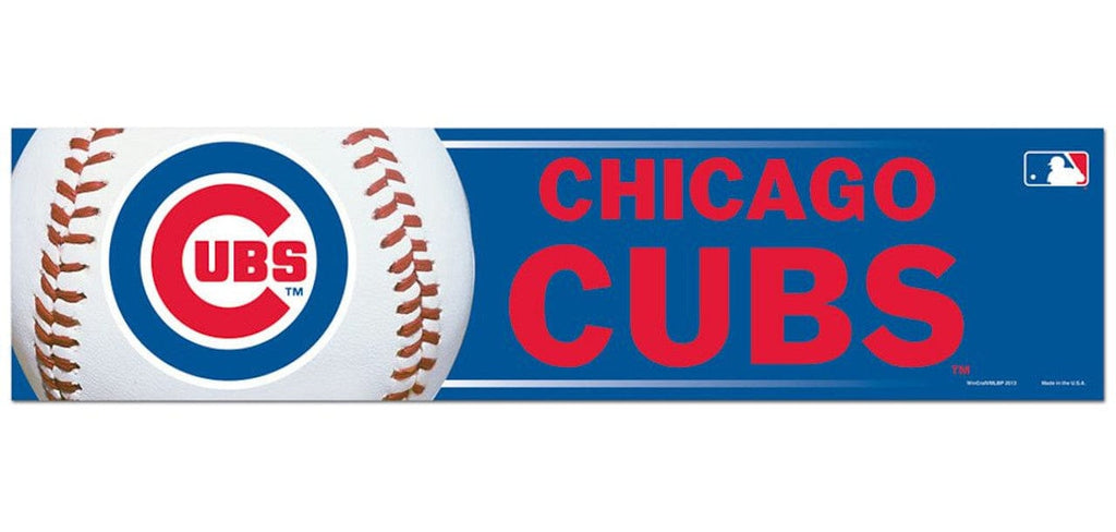 Decal 3x12 Bumper Strip Style Chicago Cubs Bumper Sticker 032085132918