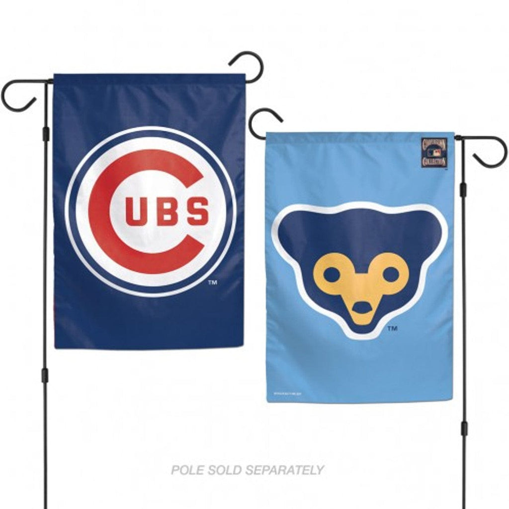 Flags 12x18 Chicago Cubs Flag 12x18 Garden Style Cooperstown Design 032085267252