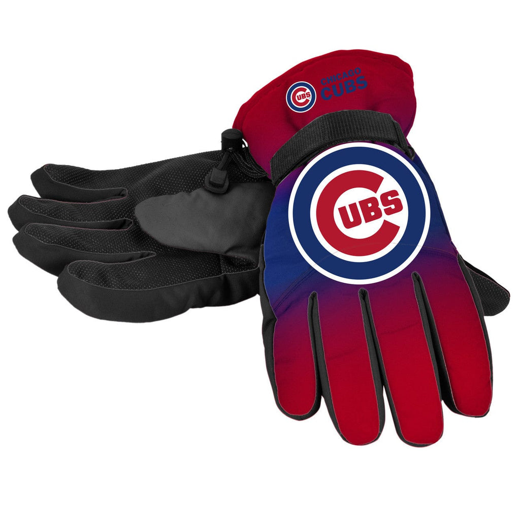 Gloves Insulated Big Logo Chicago Cubs Gloves Insulated Gradient Big Logo Size Small/Medium 191418377393