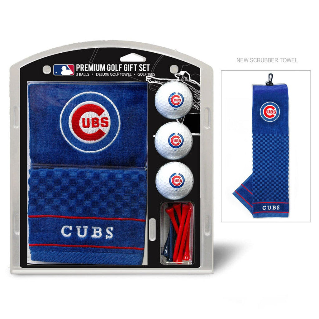 Golf Gift Set with Towel Chicago Cubs Golf Gift Set with Embroidered Towel 637556954206