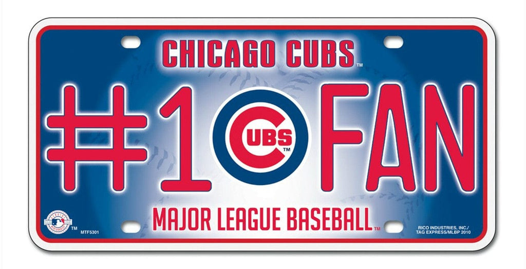 License Plate #1 Fan Chicago Cubs License Plate #1 Fan 094746283308