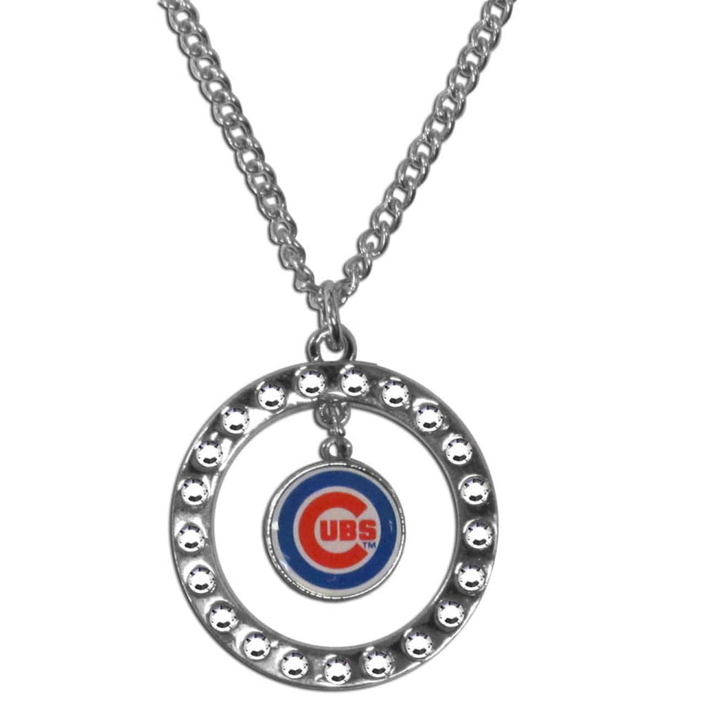 Chicago Cubs Chicago Cubs Necklace Chain Rhinestone Hoop CO 754603275081