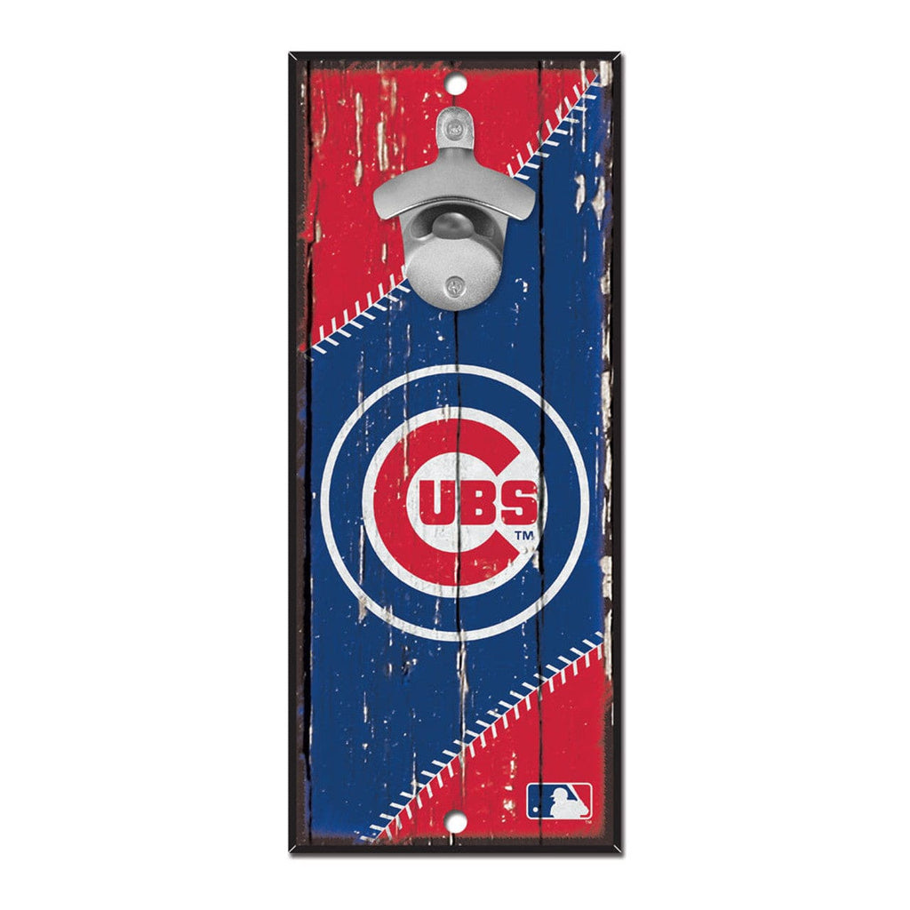 Sign 5x11 Bottle Opener Chicago Cubs Sign Wood 5x11 Bottle Opener 032085588210