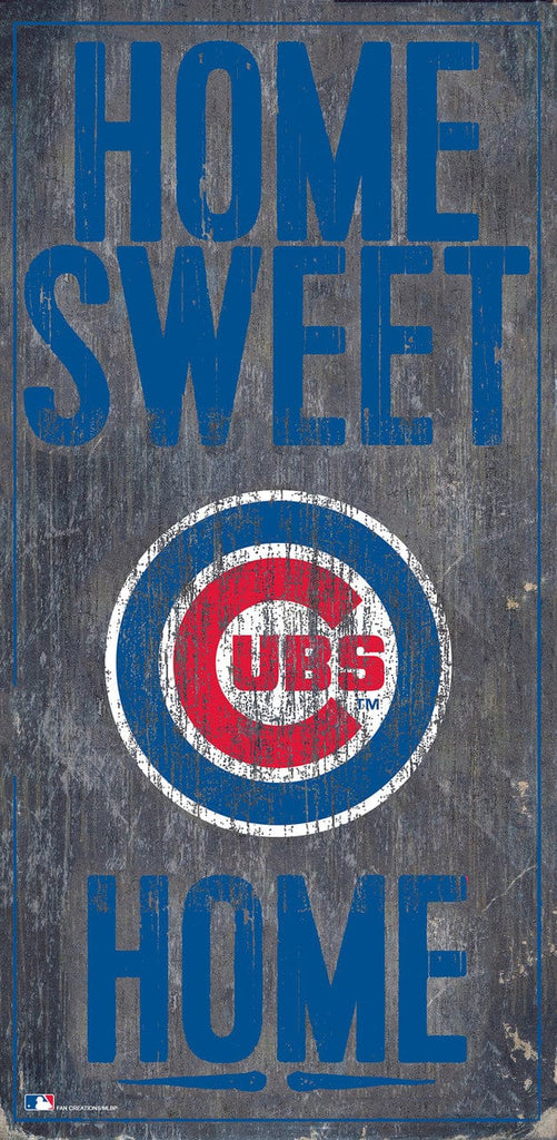 Chicago Cubs Chicago Cubs Sign Wood 6x12 Home Sweet Home Design 878460247200