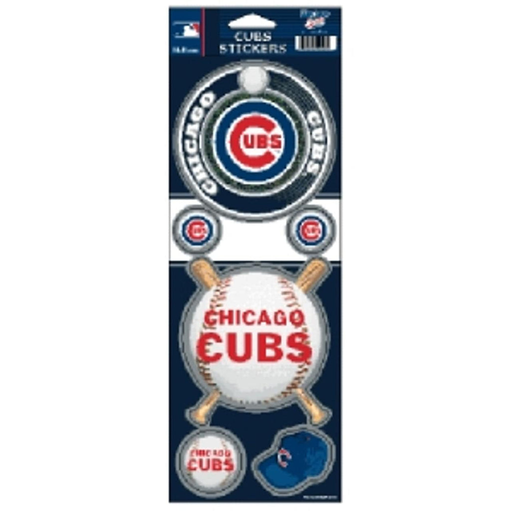 Decal 4x11 Die Cut Prismatic Chicago Cubs Stickers Prismatic 032085207227