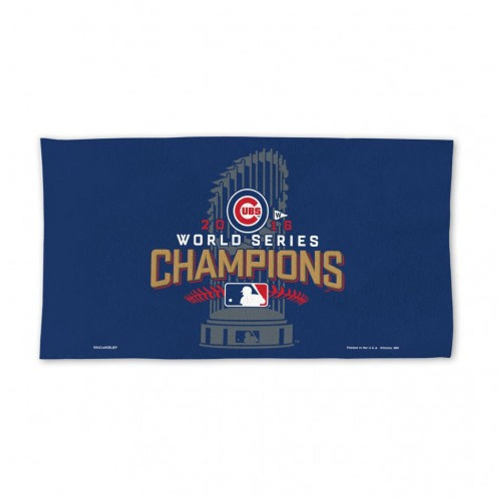 Chicago Cubs Chicago Cubs Towel 24x42 Locker Room Style 2016 World Series Champs Celebration Design 099606241450