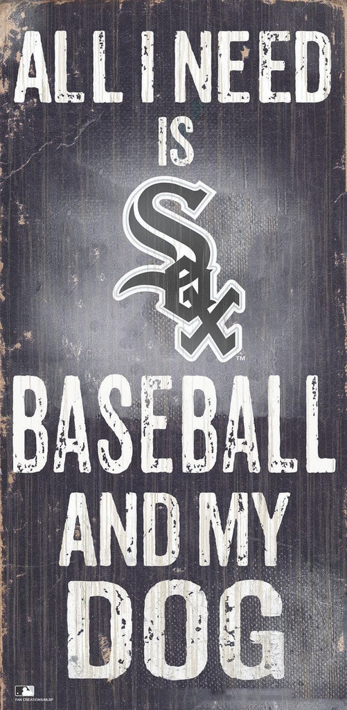 Chicago White Sox Chicago White Sox Sign Wood 6x12 Baseball and Dog Design Special Order 878460242090