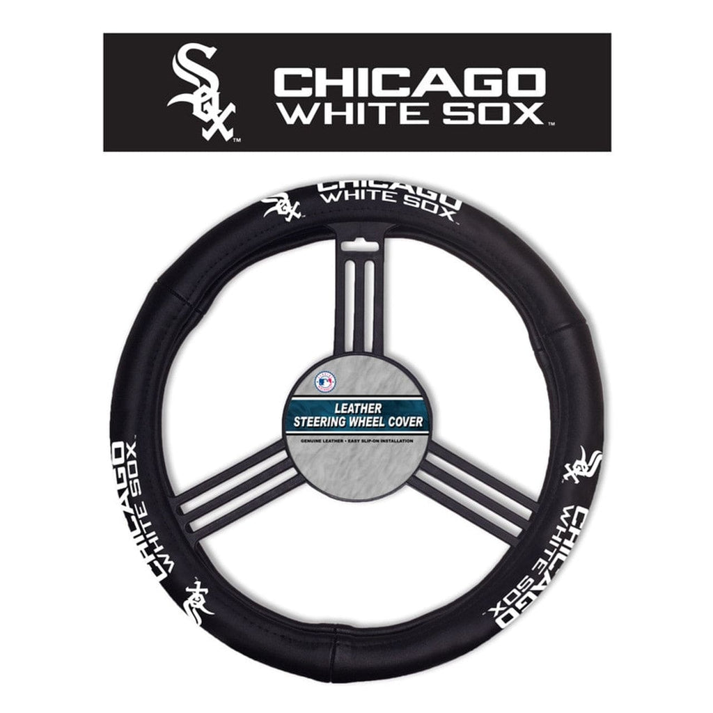 Chicago White Sox Chicago White Sox Steering Wheel Cover Leather CO 023245681049