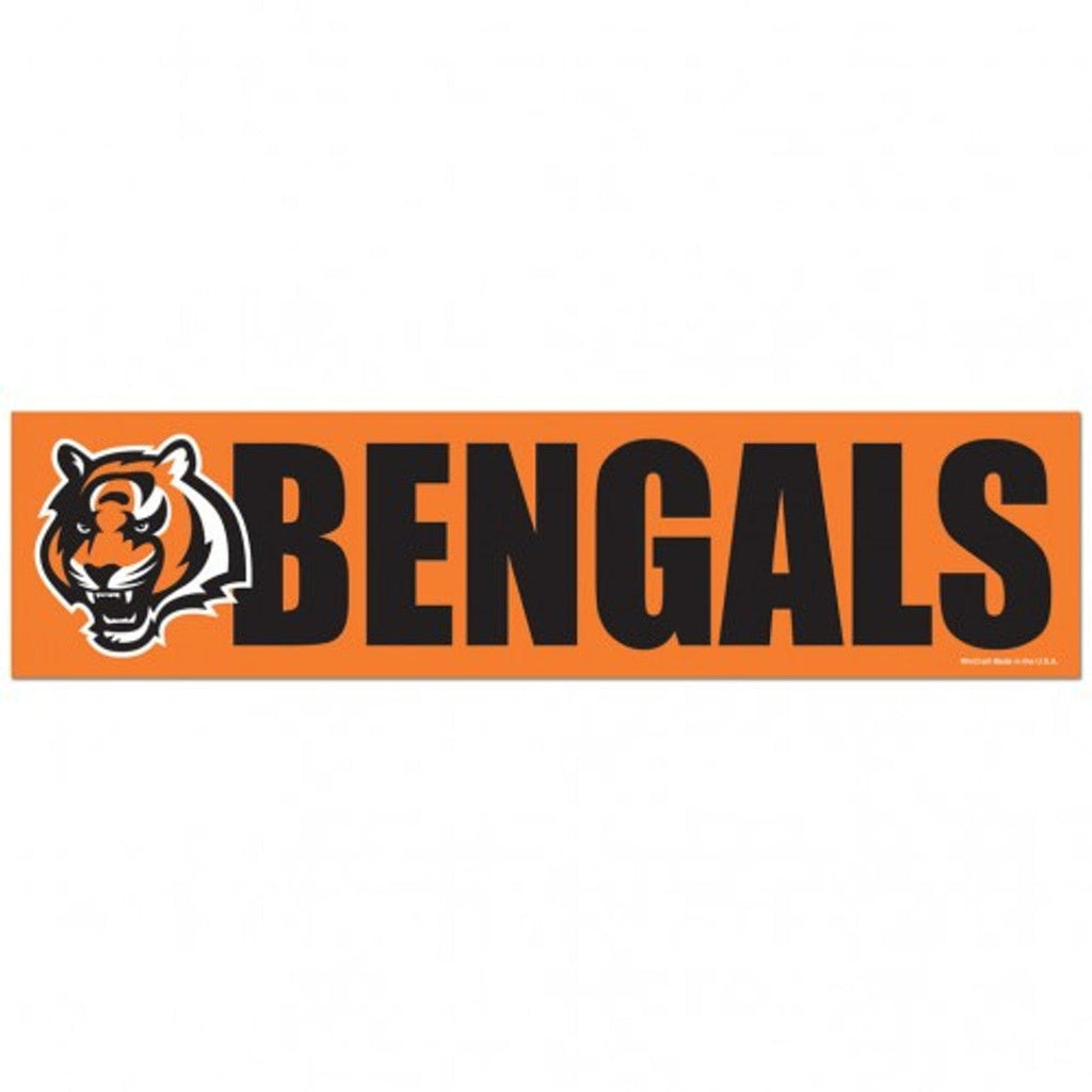 Decal 3x12 Bumper Strip Style Cincinnati Bengals Bumper Sticker - Special Order 032085133731