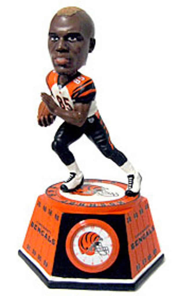 Cincinnati Bengals Cincinnati Bengals Chad Johnson Forever Collectibles Bobblehead Clock CO 681329403903