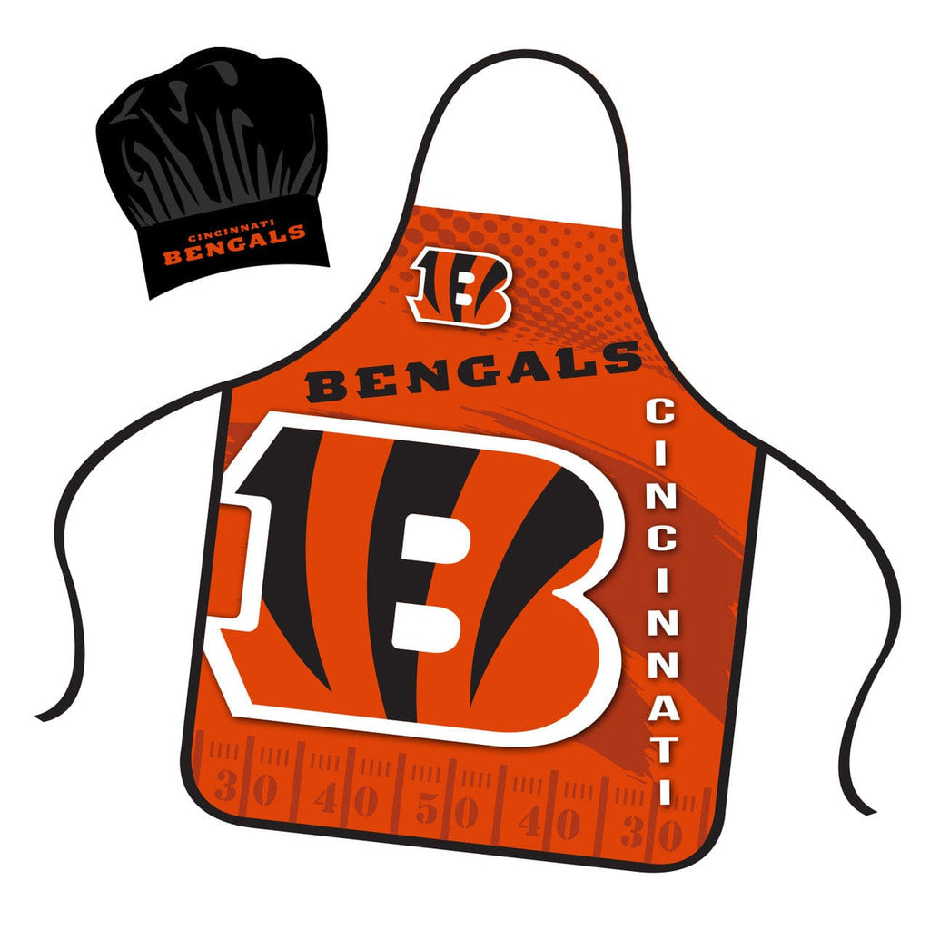 Chef Hat and Apron Sets Cincinnati Bengals Chef Hat and Apron Set 194688000190