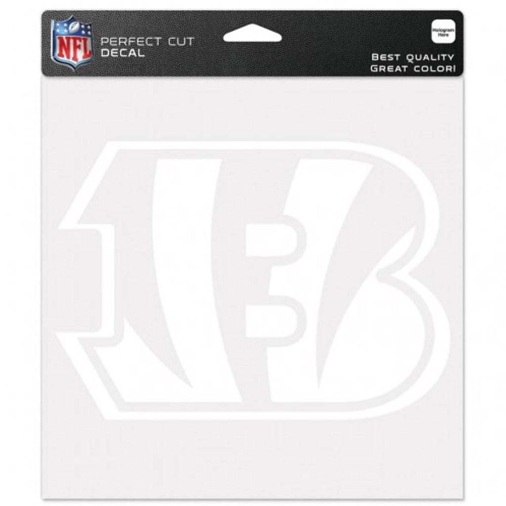 Decal 8x8 Perfect Cut White Cincinnati Bengals Decal 8x8 Die Cut White 032085256638