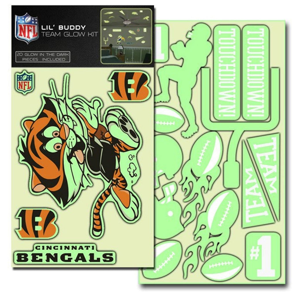 Decal Lil Buddy Glow in the Dark Cincinnati Bengals Decal Lil Buddy Glow in the Dark Kit 681620549072