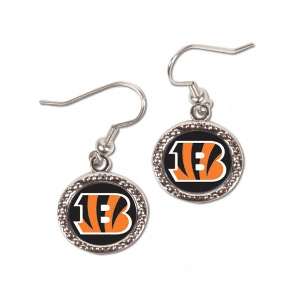 Jewelry Earrings Round Cincinnati Bengals Earrings Round Style - Special Order 032085068491