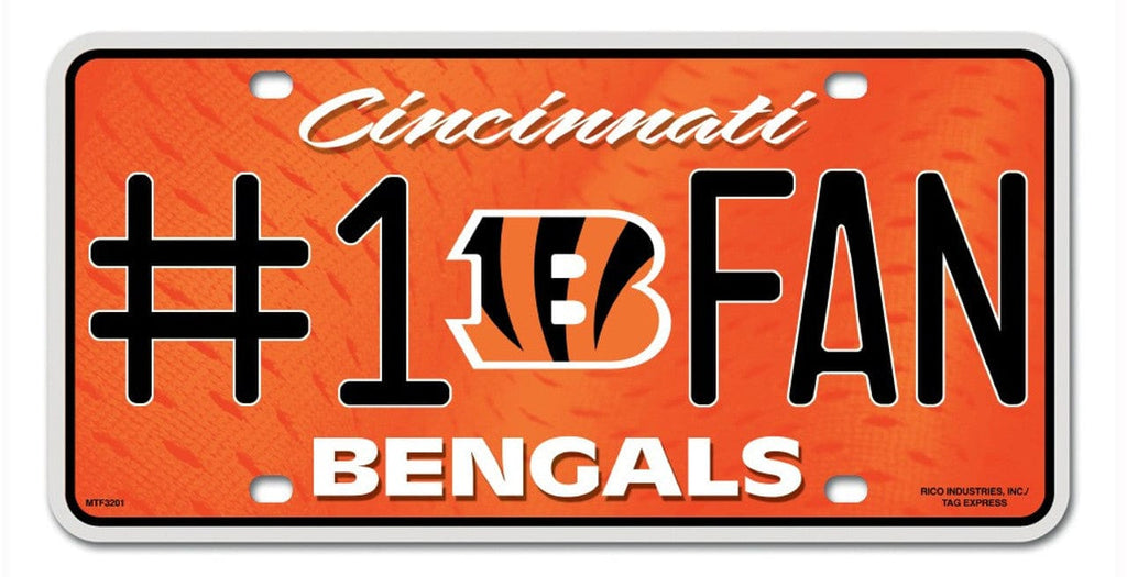 License Plate #1 Fan Cincinnati Bengals License Plate #1 Fan 094746329594