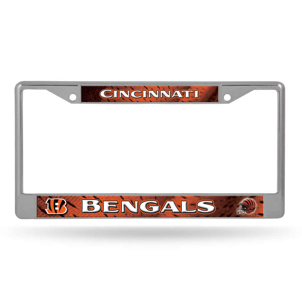 License Frame Chrome Cincinnati Bengals License Plate Frame Chrome Printed Insert 611407268315